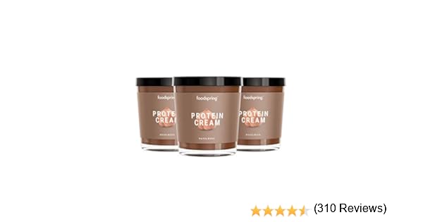 foodspring Crema Proteica, Cacao y Avellanas, Pack de 3 x 200g ...