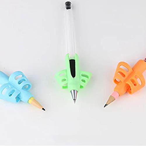 Echaprey Silicone Pencil Grips New Design Ergonomic Training Children Pencil Holder Pencil Writing Aid Grip Posture Correction Tool (6Pcs)