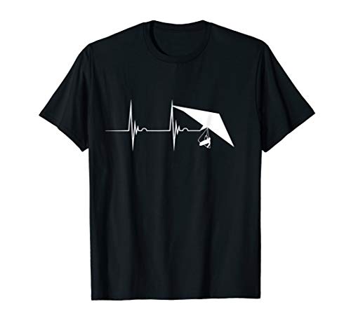 Hang Gliding Heartbeat Soaring Glider EKG Pulseline T-Shirt
