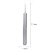 Silver Professional Stainless Steel Blackheads Needle Ingrown Hair Splinter Pointed Tweezers for Eyebrow Hairs And Splinter Removal
