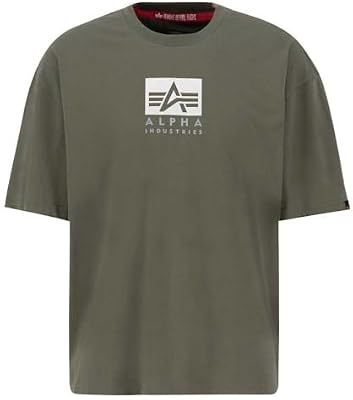 T-shirt com logótipo de cetim, oliva escuro, S para homens