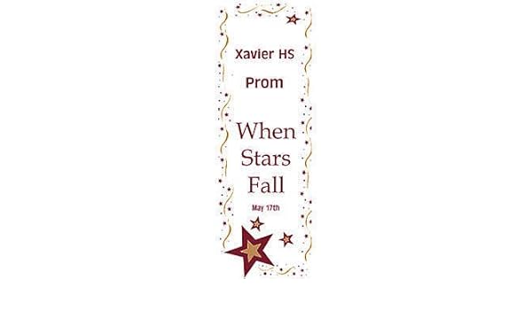 Amazon Com Falling Stars Personalized Vertical Vinyl Banner 202 X