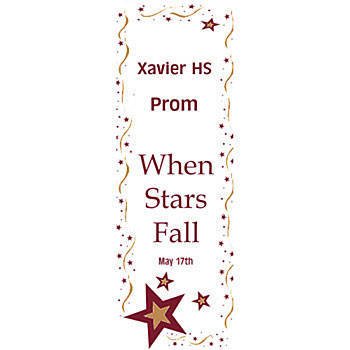 Amazon Com Falling Stars Personalized Vertical Vinyl Banner 202 X