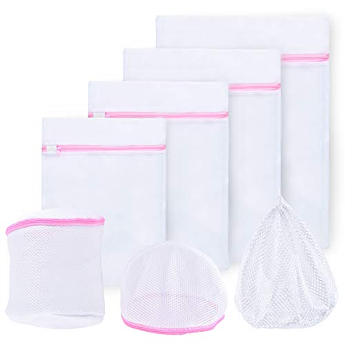 GANCHUN 7Pcs Mesh Laundry Bags for Delicates with Premium Zipper,Travel Storage Organize Bag,Clothing Washing Bags for Blouse, Hosiery, Stocking, Underwear, Bra Lingerie - Thumbnail 6
