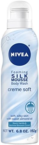 Nivea Creme Soft Foaming Silk Mousse Body Wash, Vanilla And Jasmine Blossom, 6.8 Ounce