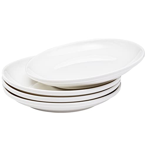 Vikko Dessert Plate, Set of White Plates, Fine Porcelain