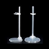 Dengguoli 12 Pcs Mixed Doll Stand Display Holder for Mini Dolls (Transparent)