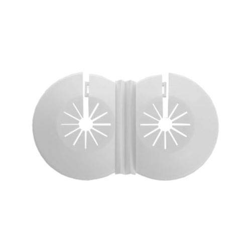 Twin Double Universal 8-22mm White Radiator Plastic Water Pipe Cover Collar Rose