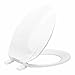 Round Plastic Toilet Seat and Lid with Quick Release Hinges, Easy Removal To Clean and Maintain For Round Toilets and Bowls, Quality Plastic Seats With Lift Off Hinge, White