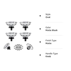 SHINY HANDLES Glass Crystal knobs for Dresser