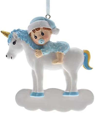 baby's first christmas unicorn ornament
