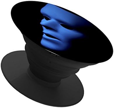 Cell Phone Holder.Pop Expanding Stand and Grip Sockets Holder Mount for smart phone and tablet-long ghost looking faced mask(black)