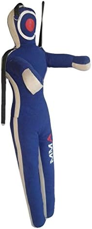 JINK MMA Punch Bag Open Hands Judo Grappling Dummy - 3 straps on head and shoulder JMMA377A Canvas - Blue 47" Up to 35kg/77 lb