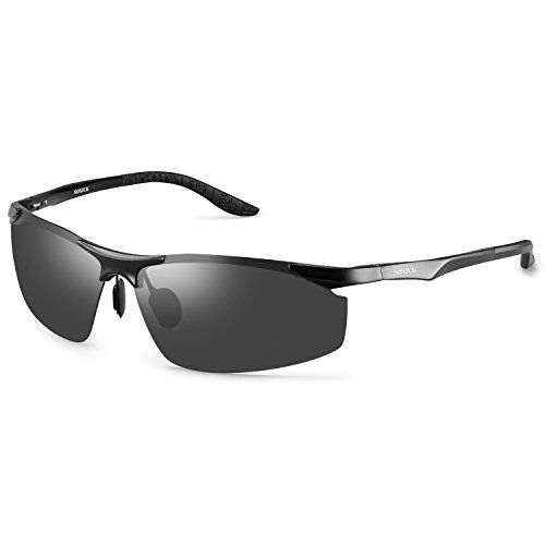 Soxick Polarized Sports Sunglasses For Men UV400 Metal Men's Fashion Retro Wayfarer Driving Sunglasses - Thumbnail 3