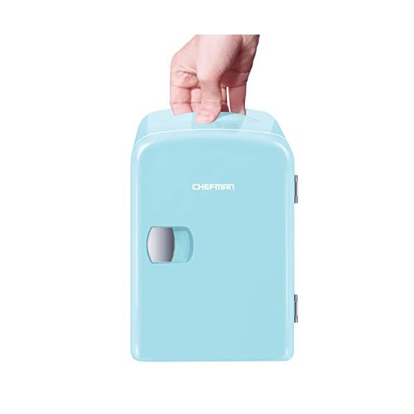 Chefman Mini Heladera MakeUp 6 latas 4 Litros | Celeste