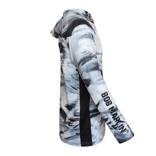 Bob Marlin UPF 50+ UV Protection Performance Fishing Hoody LongSleeve Shirts Breathable Quick-Dry Vented Airflow