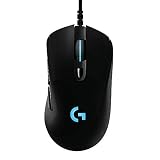 Logitech G403 Hero 16K Gaming Mouse, Lightsync RGB, Lightweight 87G+10G Optional, Braided Cable, 16, 000 DPI, Rubber Side Grips