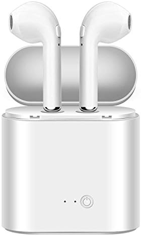 Bluetooth Headphones, Wireless Headphones Headsets Stereo in-Ear Earpieces Earphones with Noise Canceling Microphone, with 2 Wireless Built-in Mic Earphone and Charging Case for Most