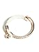 GUESS Factory Women's White and Rose Gold-Tone Woven Metal Bracelet