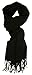 Love Lakeside-Men's Cashmere Feel Winter Solid Color Scarf 00-0 Black