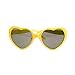 Meyison Fashion Large Women Lady Girl Oversized Heart Shaped Retro Sunglasses Cute Love Eyewear (yellow)