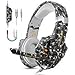 BGOOO Stereo Gaming Headset for PS4, PC, Xbox One,Professional 3.5mm Noise Isolation Over Ear Headphones with Mic, LED Light, Bass Surround, Soft Memory Earmuffs for Laptop Mac Nintendo (Camouflage) primary
