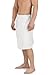 Fishers Finery Mens Premier Terry Wrap, Resort Spa Wrap with Pocket, White, One size fits most