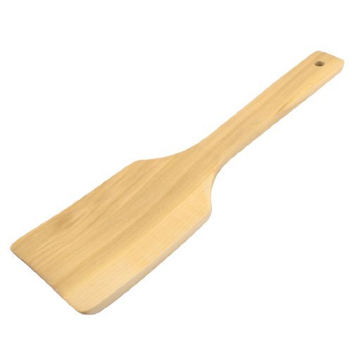 Water & Wood Kitchen Utensil Wooden Flat Rice Scoop Paddle Meal Spoon 10.6