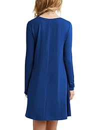 YMING - Mini vestido casual de manga larga para mujer