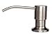 Attmu Stainless Steel Built In Pump Kitchen Sink Dish Liquid Soap Lotion Dispenser, Large Capacity 13 OZ Bottle, 2.55 Inch Threaded Tube for Thick Deck Installation