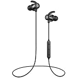 SoundPEATS Magnetic Wireless Earbuds Bluetooth Headphones Sport In-Ear IPX6 Sweatproof Earphones with Mic (Super sound quality Bluetooth 4.1, aptx, 8 Hours Play Time, Secure Fit Design) (black)