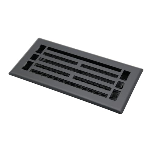 4x10 Inches Decorative Matte Black Floor Register Vent Cover, Plank at Amazon