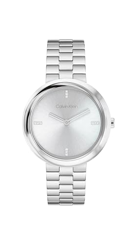 Montre À Mouvement Quartz Deux Aiguilles pour Femme Collection Twisted Bezel avec Bracelet en Acier Inoxydable Argenté - 25100093