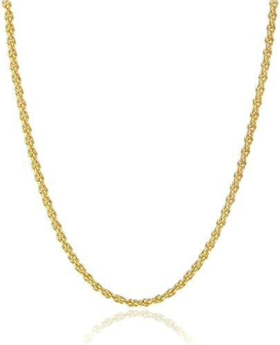 Amazon.com: Real 14kt Yellow Gold 3.25mm Byzantine Chain; 24 inch