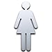 Super Cool Creations - Mirrored Male & Female Toilet Door Sign - 12cm x 5cm