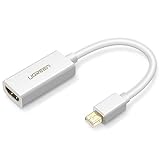 UGREEN Mini DisplayPort to HDMI Adapter Mini DP Male to HDMI Female Thunderbolt 2.0 to HDMI Adapter suitable for Apple MacBook Pro MacBook Air, Microsoft Surface Pro 4 Pro 3, Google Chromebook - White