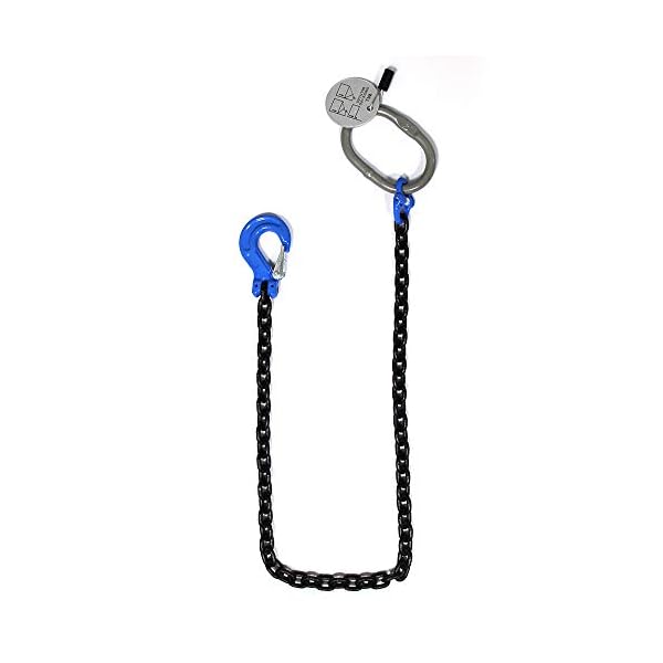 ELLERchain G100 1-strang Anschlagkette 10mm / 1m - Ultra-starke Kette mit AufhÃ¤ngering, Verbindungsglied, Gabelkopfhaken und VerkÃ¼rzungshaken - GÃ¼teklasse 10, nach EN 812-2 – Bild 6
