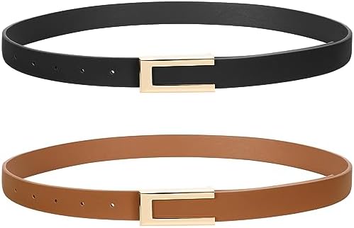 Amazon.com: YooAi Womens Belt Leather Skinny Thin Waist Belt  display picture 1