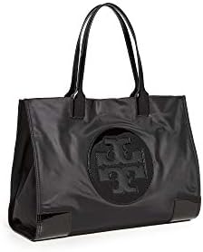 tory burch ella patent tote black