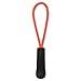 [10] Zipper Pulls - Strong Nylon Cord with Ergonomically Designed Rubber No Slip Textured Gripper Pull to Fit Any Zipper - High Quality Materials-Zipper Fixer-by NEO Tactical Gear (Black/Light Red)