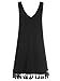 ROMWE Women's Summer Casual Sleeveless Tassel Dress Tunic Swing Dress