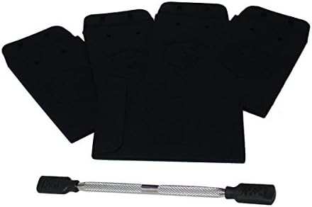 5 Black Non-stick Medical Grade Platinum Cured Silicone Honey Pockets + 4" Kitchen Carving Tool Black Silicone Tips