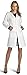 Dr. James Women’s Lab Coat for Medical Professionals, Classic Fit, Multiple Pockets, White US 10