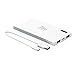 Power Bank, Wotmic 10000mAh Portable External Battery Charger Two-outputs Fast Charging Lightweight Battery Pack Snow White