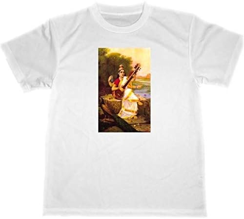 Amazon ラヴィ ヴァルマ サラスバティ ドライ Tシャツ 神様 ヒンズー教 インド 曼荼羅 Tシャツ カットソー 通販