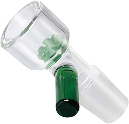 Kiwini 2 Pack Handmade Pyrex Flower Holder Glass Herb Bowl (Green 14mm)