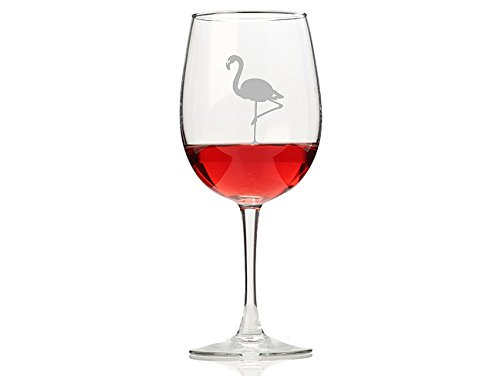 Chloe and Madison"Flamingo" Wine Glasses, Set of 4