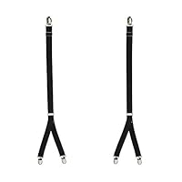 KLEBREIS Mens Shirt Garters Y Shaped Adjustable Shirt Stays Suspenders,1 Pair Shirt Holders with Non-Slip Locking Clamps and Adjustable Straps,Keeps Shirts Tucked Staying Up