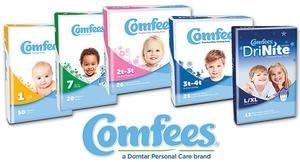 Comfees® Disposable Baby Diaper for Newborn with Tab Closure Size1, 8-14 lbs BG/50