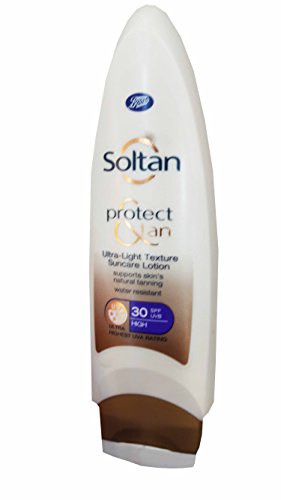 2 packs of Boots Soltan Protect & Tan Ultra-Light Texture Suncare Lotion SPF 30 High. supports skin's natural tanning, water resistant, Ultra highest UVA Rating. (200 ml/ pack) - Thumbnail 5